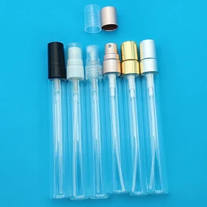 Perfume Glass Spray Bottle With 12mm Plastic Aluminum Mist Sprayer 8ml and 10ml