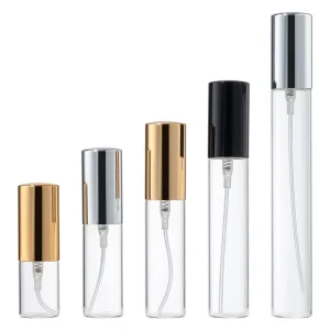 Perfume Glass Spray Bottles 3ml 5ml 7ml 10ml 15ml Transparent Pull Tube Full Coverage Sample Toner Spray