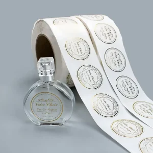 Perfume Label Custom Printing Waterproof Oil resistant Self Adhesive Round Transparent Label for Cosmetic Perfume Labels Sticker