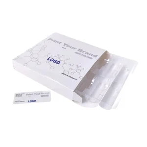 Personalized 3ml Glass Label Stickers with 10 x 3ml Tray and Box Packaging
