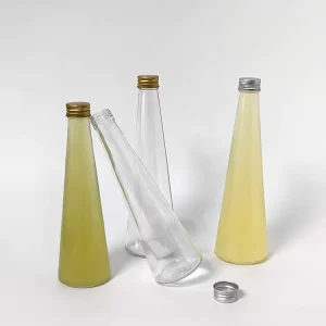 Personalized Glass Juice Fruit Wine Bottle with Aluminum Cap for Juice Beverage Liquor and Spirits