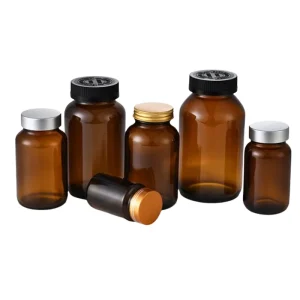 Pharmaceutical Amber Glass Medicine Pill Bottles 100ml 150ml 200ml 250ml