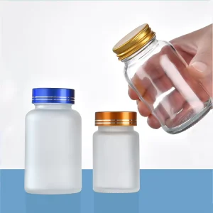 Pharmaceutical Capsule Packaging 120ml Clear or Amber Glass Vitamin and Softgel Capsule Bottle