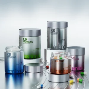 Pharmaceutical Packaging Wide Mouth Airtight Storage Glass Jar Container for Health Care Nutrition Supplements
