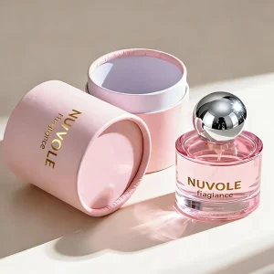 Pink Round Glass Perfume Bottle with Packaging, 30ml, 50ml, 100ml