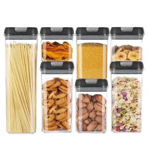 Plastic Storage Sealed Jar Kitchen Fresh-Keeping Box Transparent Square Storage Fresh-Keeping Jar