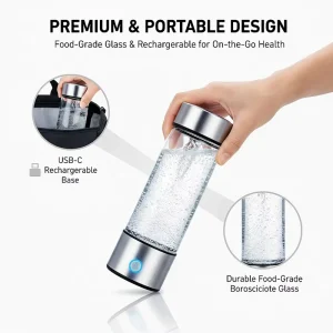 Popular Product Electrolyzed 420ml Water Cup Easy to Operate Portable Alkaline Hydrogen Water Bottle