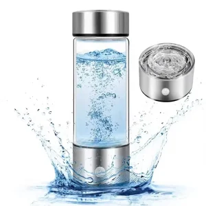 Portable Borosilicate Glass Hydrogen Water Ionizer Bottle
