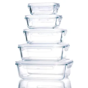 Portable Glass Food Storage Container for School Kids