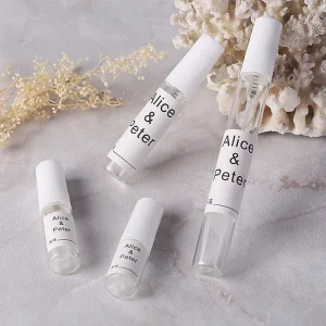 Portable Travel Perfume Sample Bottles 2ml 10ml Glass Empty Reed Diffuser Screw Cap Acid Etch Surface