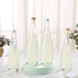 Premium 330ml 500 ml Empty Glass Bottles for Juice and Wine with Lids