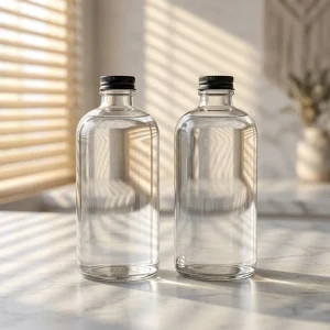 Premium 450ml 700ml Reusable Round Glass Bottle Coffee Juice Tea Water Milk Beverage Glass Bottle