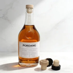 Premium Modern Fancy Extra Flint Custom 500ml 750ml Glass Bottle for Mezcal Whisky Vodka Gin Rum Screw Lid Free Sample