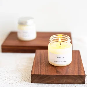 Premium Soy Gel Wax Flameless Smokeless Candle Eco Friendly White Glass Jar Long Lasting Handmade Christmas Holiday