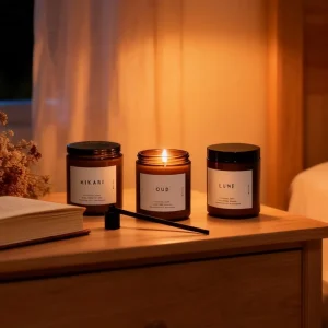 Premium Soy Wax Candles Aromatherapy Scents Handmade Glass Jar Special Gift New Year Holiday Home Decoration