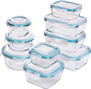 Prep Naturals Glass Food Storage Containers With Lids Glass Containers for Food Storage With Lids Glass Lunch Container