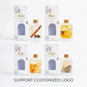 Preserved flower Perfume Flat Bottle Long lasting Fragrance Smokeless Deodorize Reed Diffuser Evaporative Aroma Essential Oil