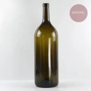 Price Big Volume Eco friendly Super Flint Glass Red Wine Bottles (1000ml 6L) with Cork+Screw for Burgundy