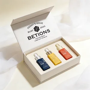 Printed Pattern Matte Serum 5ml 10ml Rectangle Empty Face Essence Oil Glass Dropper Bottles With Packaging Gift Box