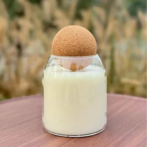 Private Label High Quality Natural Soy Wax Scented Candle Glass Jar 10oz 14oz Beeswax Scented Candle with Lid Ball Cork