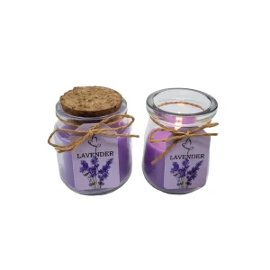 Private Label Lavender Scent Soy Wax Glass Jar Scented Candles For Birthday Wedding Party Home Decoration