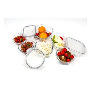 Professional Production Airtight BPA Free High Borosilicate Glass Food Storage Container Stackable Dishwasher Safe Giveaways