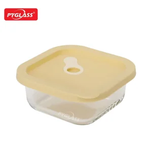 Pyglass Classic Microwavable Glass Kitchen Food Storage Container BPA Free Vent Lid Freezer Safe Large Capacity Meal Prep Logo