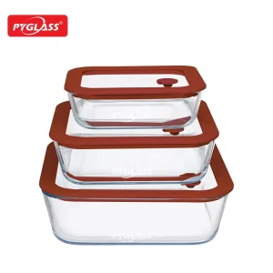 Pyglass Eco friendly Glass Microwavable Vented Design Easy Air Release Grade Freezer Safe Dishwasher Safe BPA Free Kitchen