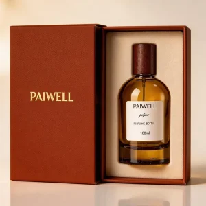 Quantity Production Empty Amber 30ml 50ml 100ml Perfume Bottle with Wooden Cap