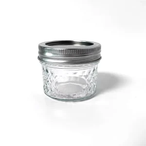 Quilted Diamond Glass Mason Jar for Milk, Juice, Tea, Jam and Beverages with Screw Lid