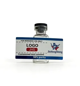 Rainbow Laser Film Peptide Labels Vinyl Stickers 2ml 3ml 5ml with Spot UV Gold Foil and Holographic Finish for Vials
