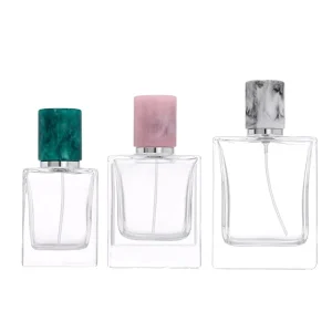 Rectangle Crimp Style 30ml 50ml 100 ml Empty Glass Perfume Bottles Perfumes Spray Bottles for Sale