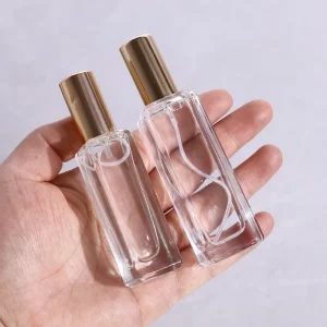 Rectangle Glass Perfume Screw Bottle 3 4ml 5ml 10ml 15ml 20ml 30ml with Sprayer