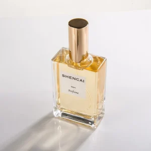 Rectangular Refillable Glass Perfume Spray Bottles, 30ml 50ml 1.7oz 100ml, with Screw Tops