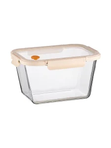 Rectangular Snap-Lock Glass Food Storage Container Set, Microwave, Freezer and Dishwasher Safe