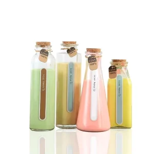 Recyclable 250ml 300ml 350ml 500ml Glass Water Bottles for Cold-Brew Coffee, Juice, and Milk