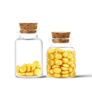 Recyclable 30ml 60ml High-Borosilicate Glass Gift Jars with Cork