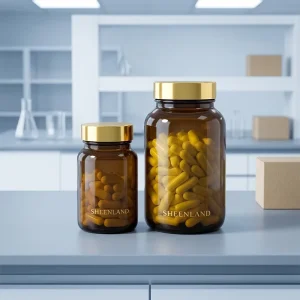 Recyclable Amber Glass Medicine Bottle for Vitamins