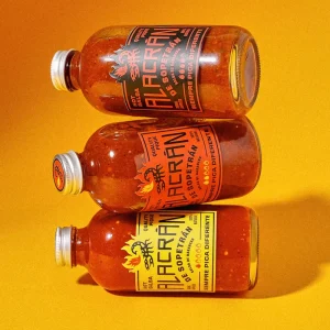 Recyclable Custom Round Empty Glass Sauce Bottles with Seal Cap 10oz 12oz