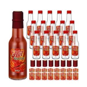 Recyclable Empty 150ml Glass Sauce Bottles with Lids