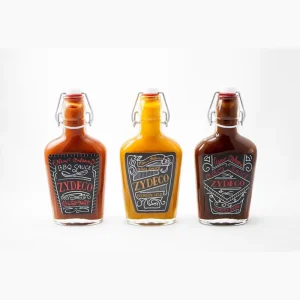 Recyclable Glass Bottles for Sauce 60ml 100ml 200ml 300ml 500ml 1L 1000ml Classic Unique Easy Flip Lid Clear Storage Bottles