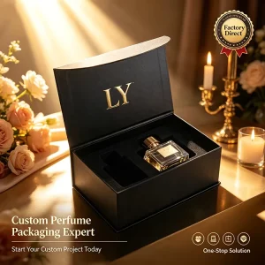 Recyclable Glass Perfume Bottle with Box Packaging and Logo