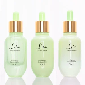 Recyclable Glass Serum Dropper Bottle 30ml Green Pink Blue