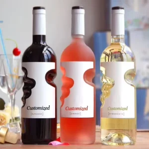 Recyclable Glass Wine Bottles Vodka Whisky Rum Glass Bottle With Cork