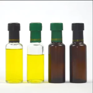 Recycled Clear Green Crystal White Square Glass Olive Oil Bottle 60ml 100ml