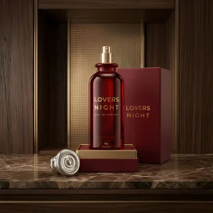 Red Cylinder Glass Perfume Bottle with Cap Customizable Logo 30ml 100ml