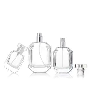 Refillable 30ml 50ml 100ml Glass Spray Bottles with Pump Sprayer Cap Available in Multiple Colors for Cosmetic Use with Box
