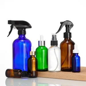 Refillable Amber Glass Spray Bottles 500ml Empty Mist Spray Bottle WIth Trigger Sprayer