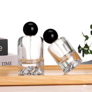 Refillable Clear Glass Perfume Bottles 30ml 50ml 100ml Recyclable Hot Stamping Cosmetic Packaging