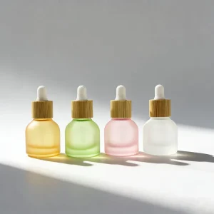 Refillable Dropper Bottle Frosted Colored Essential Oil Glass Aromatherapy Liquid 10ml Massage Dropper Bottles